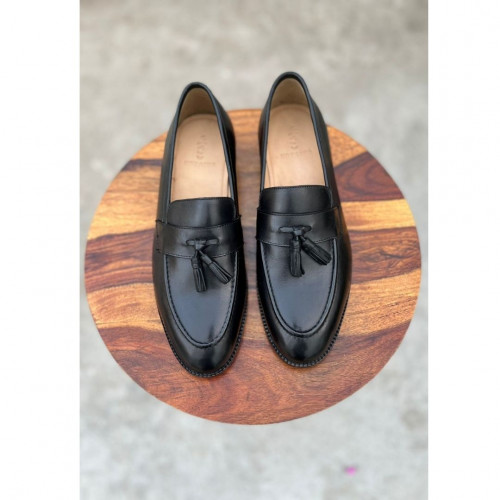 Goodyear Welted Brown Leather Penny Loafer With Channel Stitching